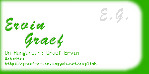 ervin graef business card